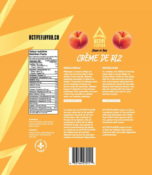 CREME DE RIZ ACTIVE FLAVOR BONBON AUC PÊCHES